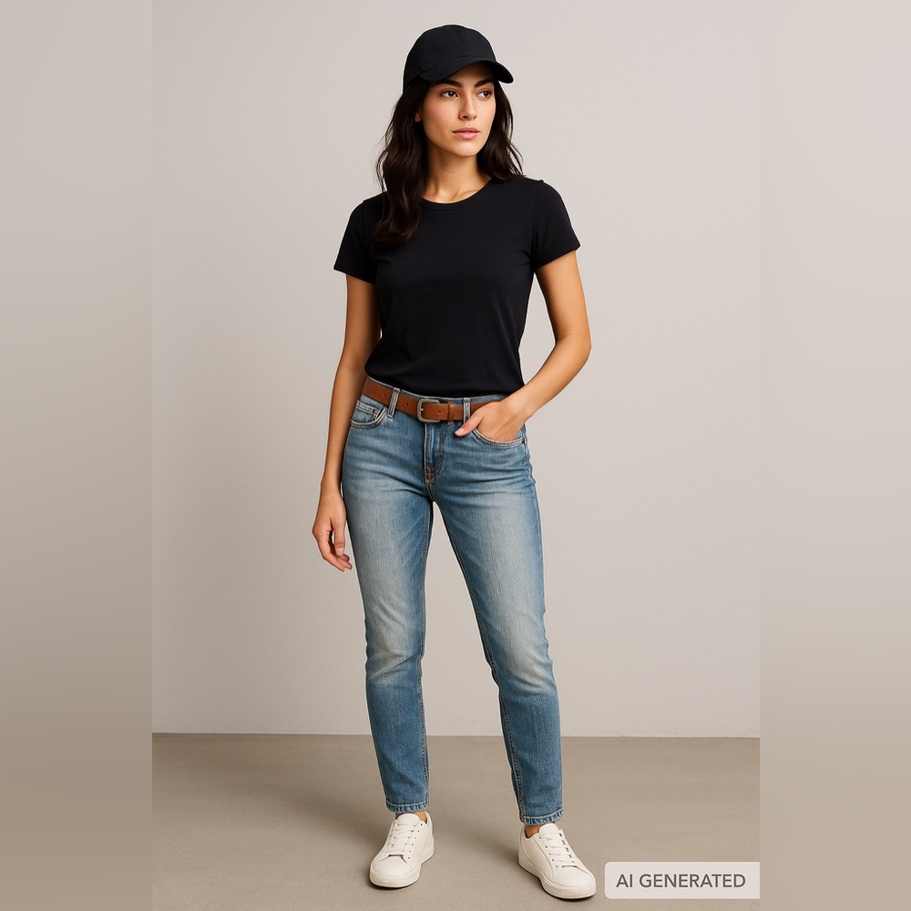 QS by s.Oliver Women’s Slim Fit Jeans Light Wash Distressed Denim W31 L32 tall